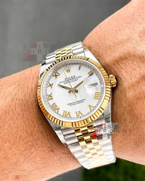 rolex datejust two tone 26mm|rolex datejust 36 white gold.